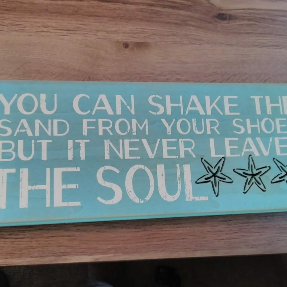 Wooden Beach Sign